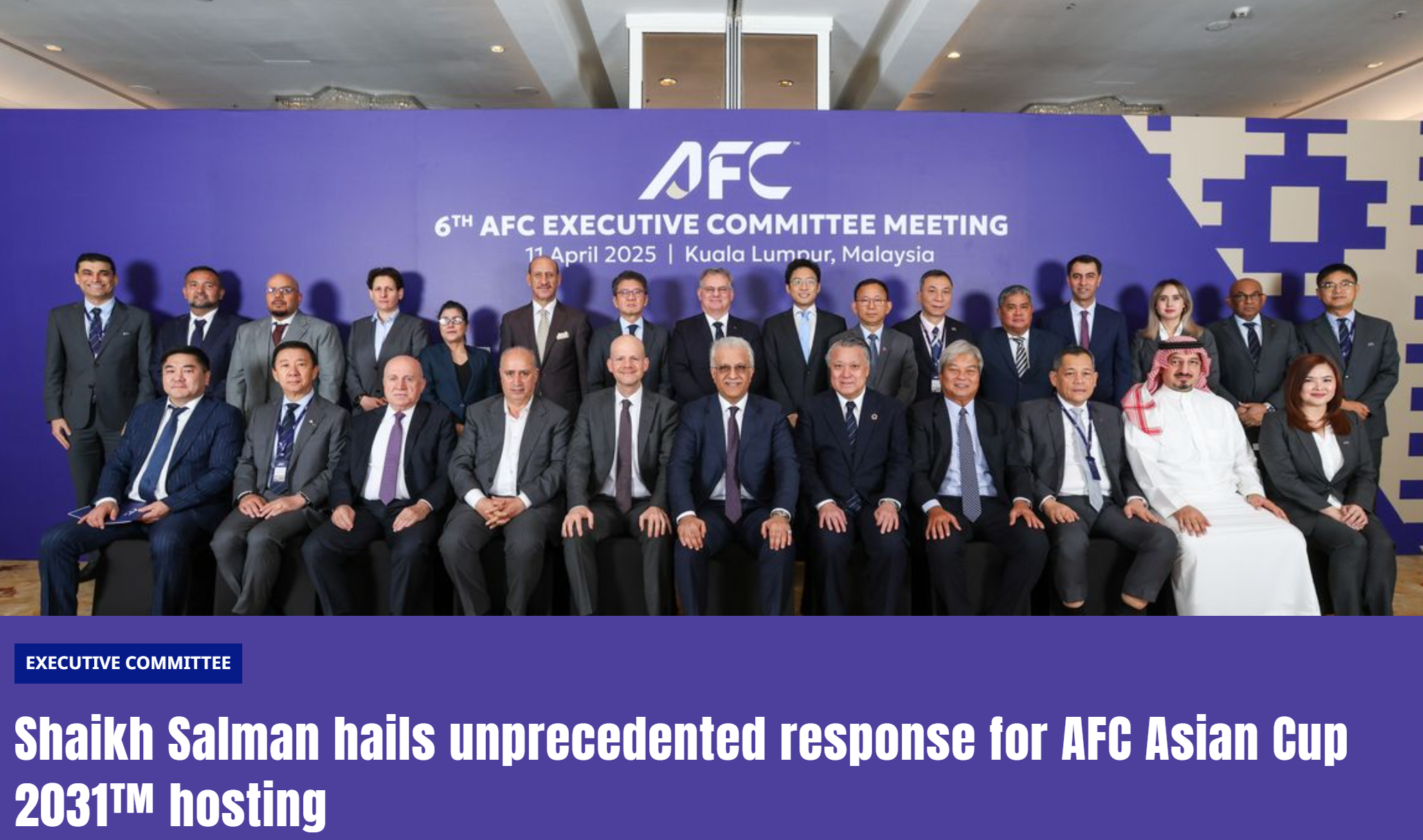 Quan chức AFC: Đã nhận được 7 lá thư bày tỏ ý định cho Asian Cup 2031, bao gồm Hàn Quốc, Ấn Độ và Indonesia