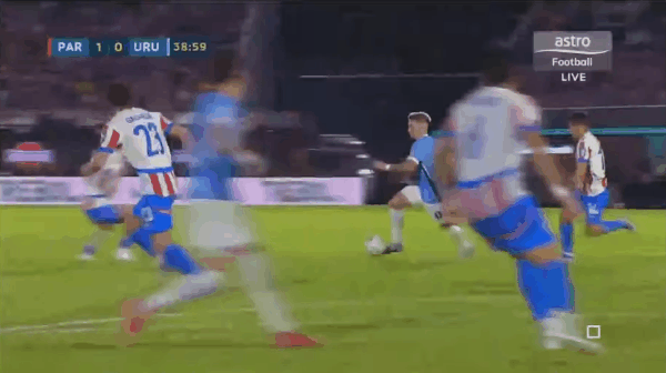 Vòng loại World South America: Galaza ghi bàn, Paraguay dẫn trước Uruguay 1-0
