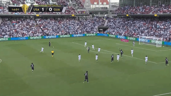 Hiệp 1 Gold Cup: Luna ghi 2 bàn, Hoa Kỳ 2-0 Guatemala