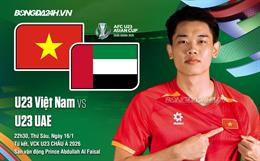 Nhận định U23 Việt Nam vs U23 UAE (22h30 ngày 16/1): Cho lần đầu tiên